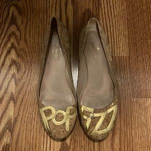 Kate spade champagne themed flats